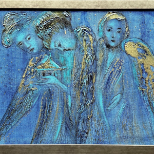 Angels with Small Ark at Night